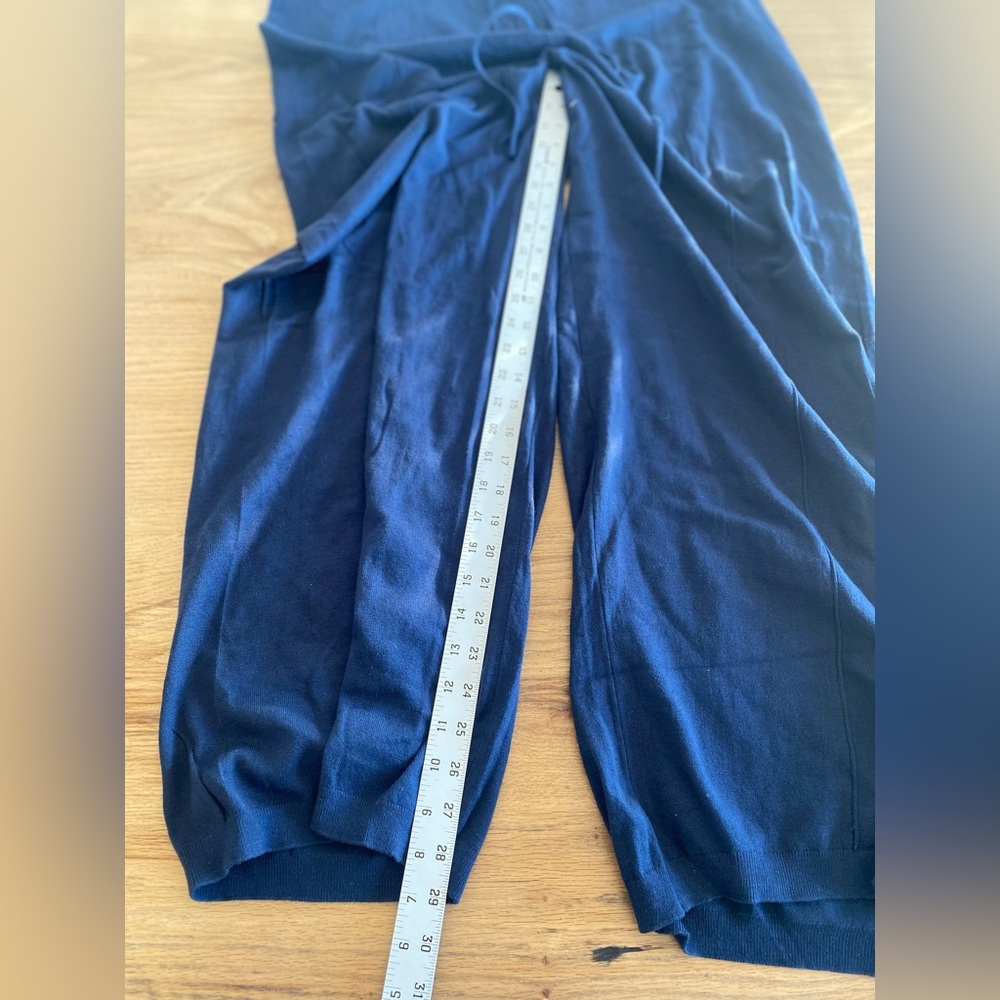 Time and Tru Navy Blue Sweater Wide Leg‎ Lounge Pants Women’s XXXL 22 NWOT - Picture 4 of 6